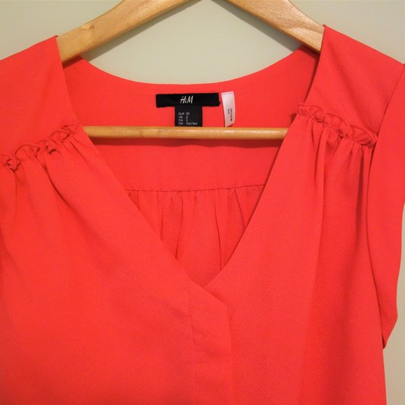 H&M Coral Sleeveless Blouse - Picture 3 of 7